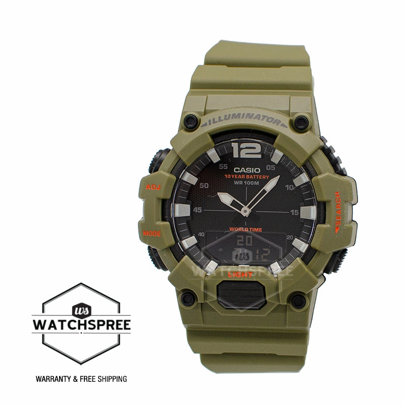 Casio Men's Analog-Digital Combination Green Resin Band Watch HDC700-3A2 HDC-700-3A2