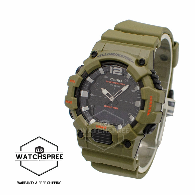 Casio Men's Analog-Digital Combination Green Resin Band Watch HDC700-3A2 HDC-700-3A2