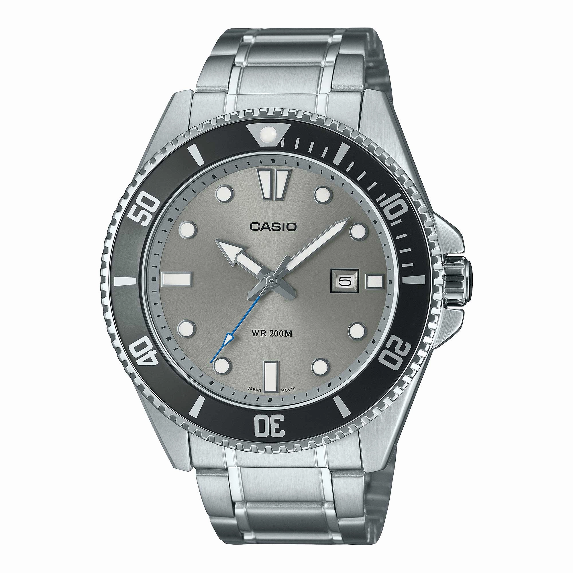 Casio Men's Analog Sporty Stainless Steel Band Watch MDV107D-8A MDV-107D-8A