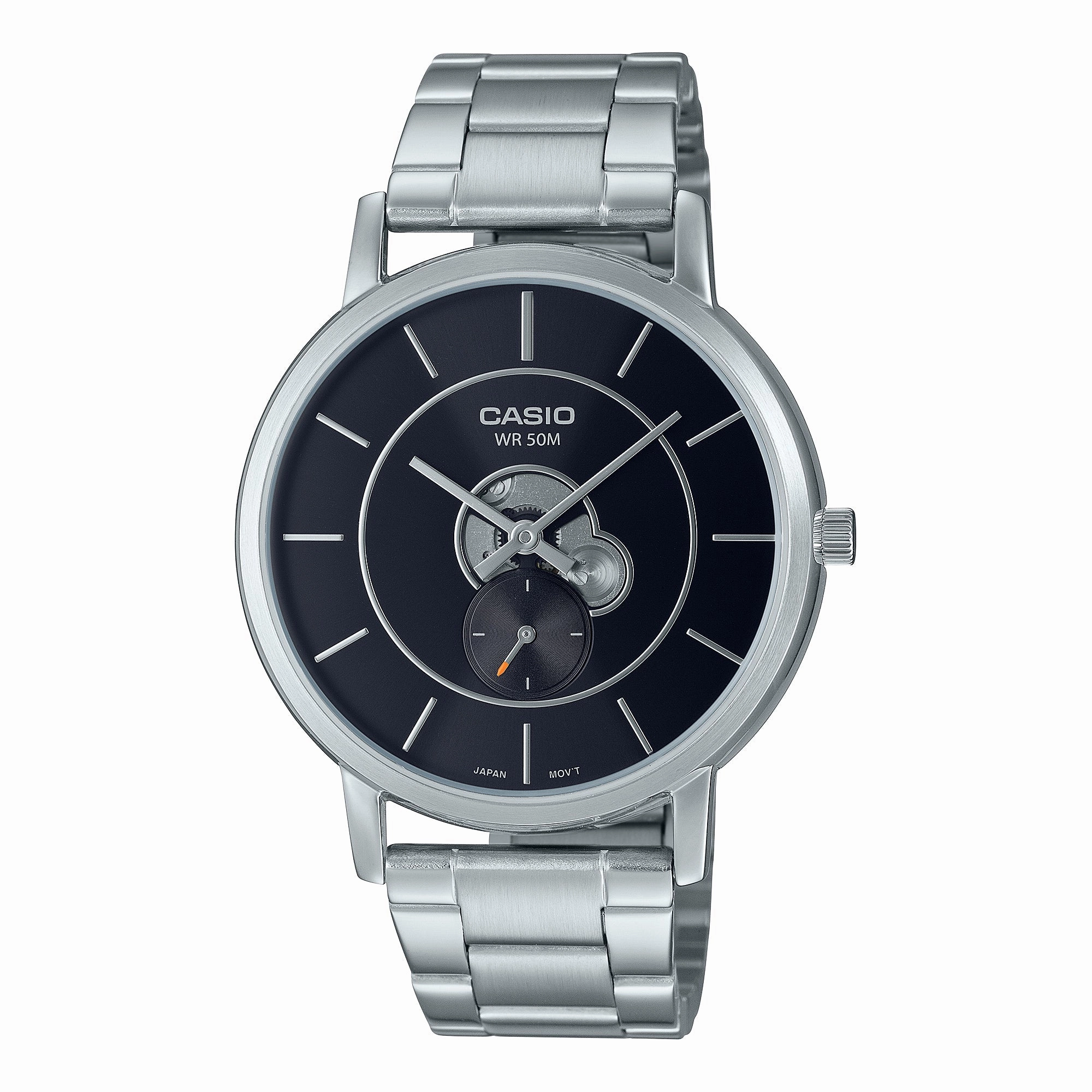 Casio Men's Analog Stainless Steel Band Watch MTPB130D-1A MTP-B130D-1A