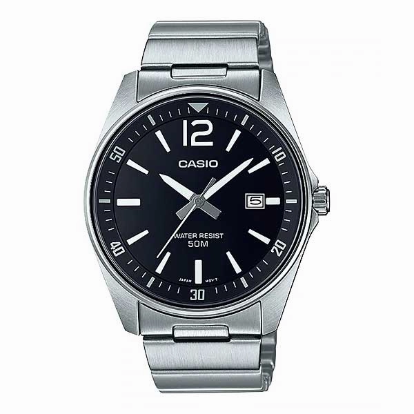 Casio Men's Analog Stainless Steel Band Watch MTPE170D-1B MTP-E170D-1B