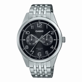 Casio Men's Analog Stainless Steel Band Watch MTPE340D-1A MTP-E340D-1A