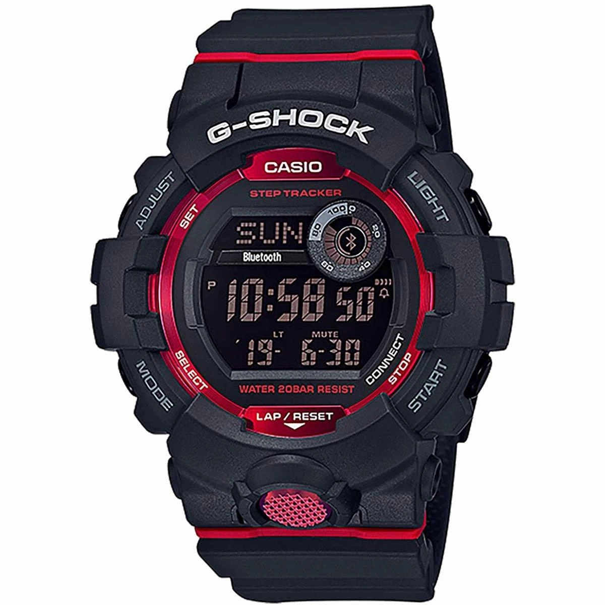 Casio Men's Digital Watch - G-Squad Dual Time Black Dial Resin Strap Quartz | GBD800-1