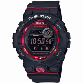 Casio Men's Digital Watch - G-Squad Dual Time Black Dial Resin Strap Quartz | GBD800-1