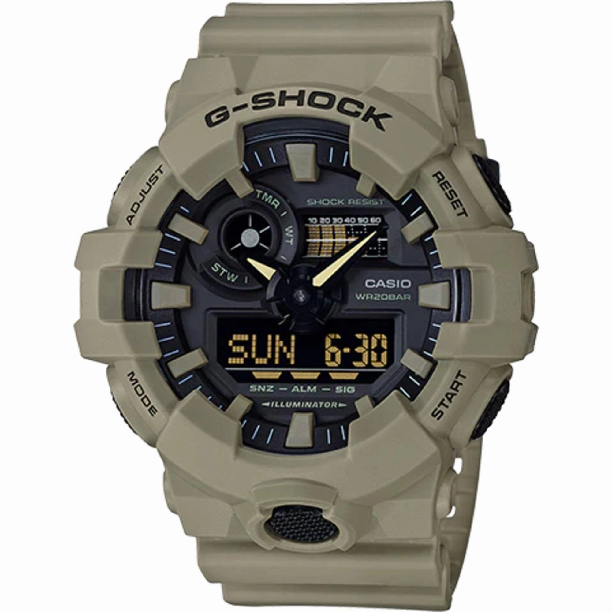Casio Men's Dive Watch - G-Shock Black Ana-Digi Dial Strap Shock Resistant | GA700UC-5A