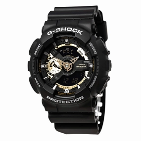 Casio Men's G-Shock Alarm Analog & Digital Black Dial Quartz Black Resin Strap Dive Watch | GA110RG-1