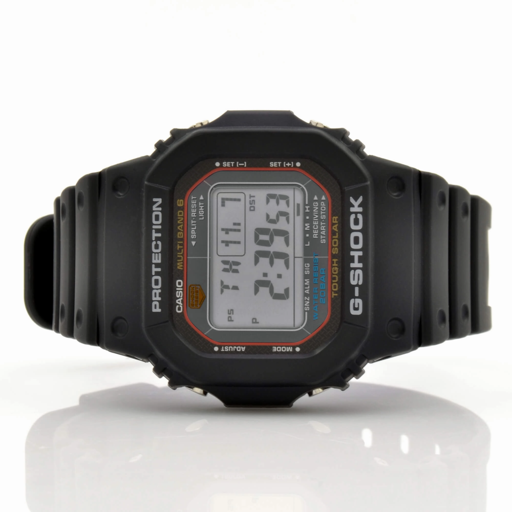 Casio Men's G-Shock Black Resin Multi-Band Atomic Digital Alarm Watch | GWM5610-1