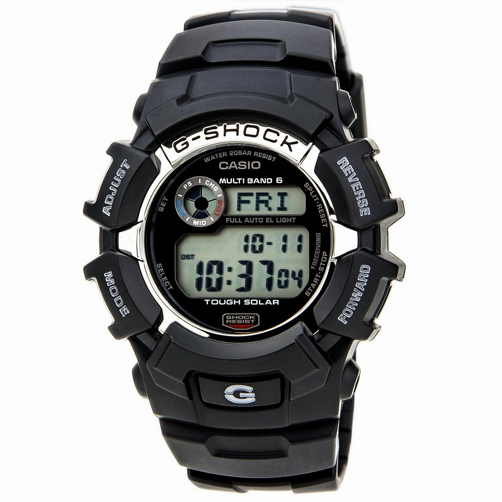 Casio Men's G-Shock Digital Dial Black Resin World Timers Watch | GW2310-1