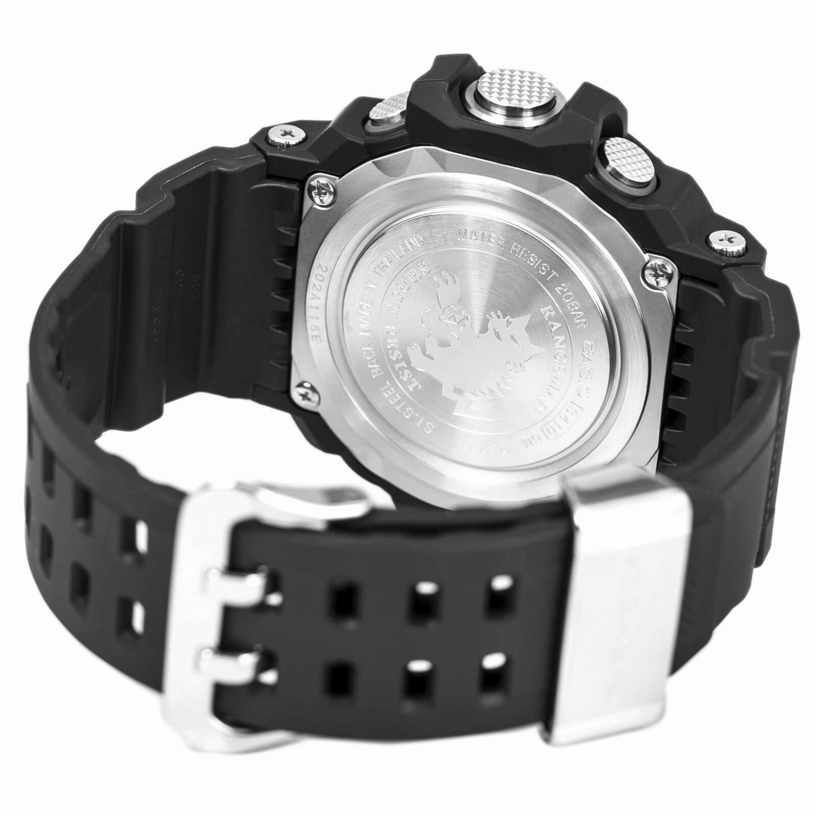 Casio Men's G-Shock Rangeman Tough Solar Black Resin Strap Digital Grey Dial Dive Watch | GW9400-1