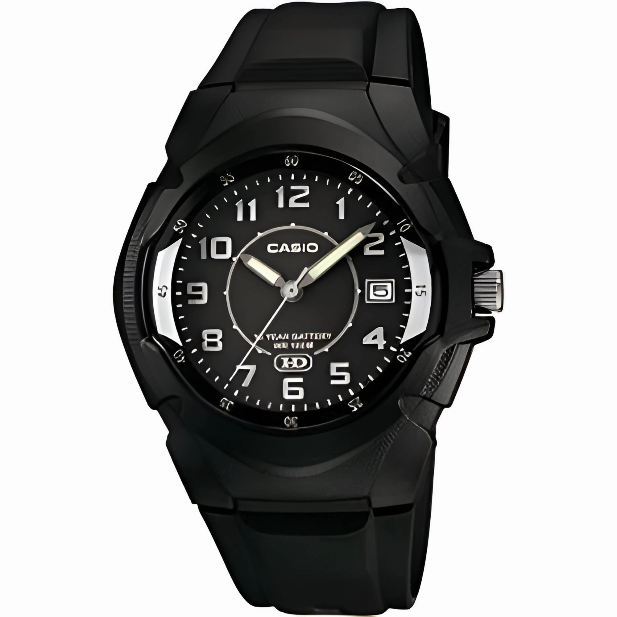 Casio Men's Watch - Quartz Oval Case Black Dial Resin Strap | MW-600-1BVCF