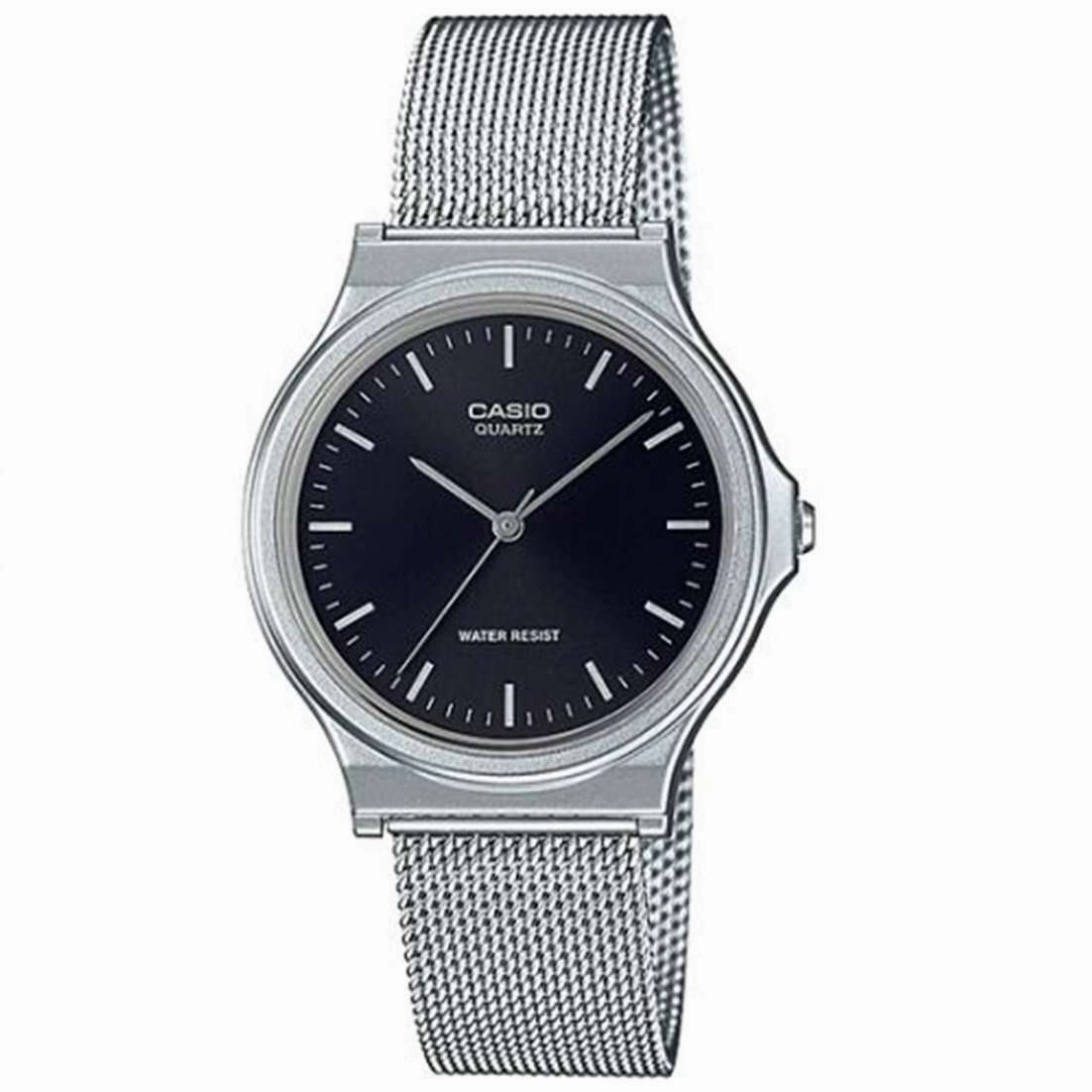 Casio MQ-24M-1EDF Stainless Steel Mesh Strap Watch for Women