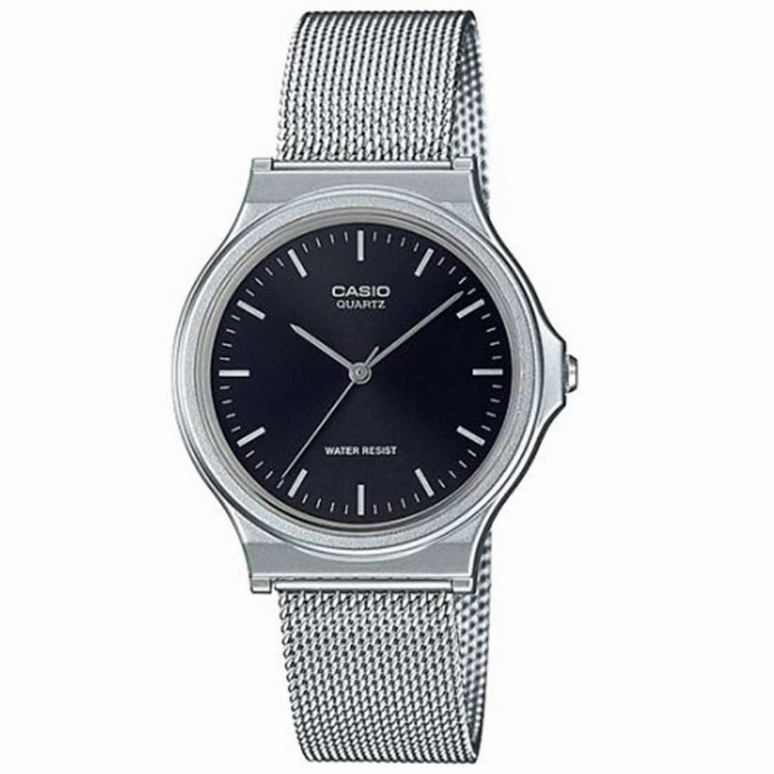 Casio MQ-24M-1EDF Stainless Steel Mesh Strap Watch for Women