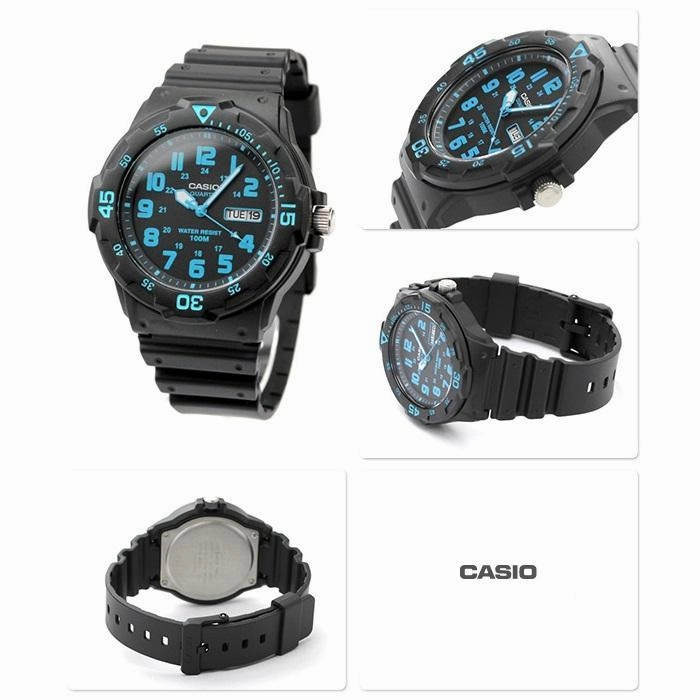 Casio MRW-200H-2B Black Resin Strap Watch For Men