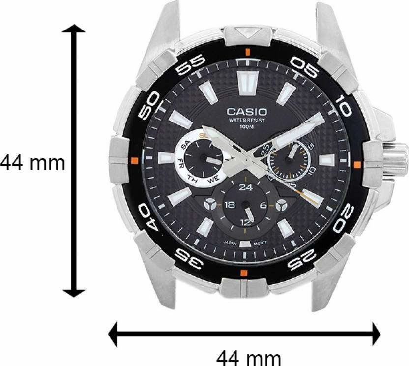 Casio MTD-1069D-1AVDF Stainless Steel Strap Watch for Men