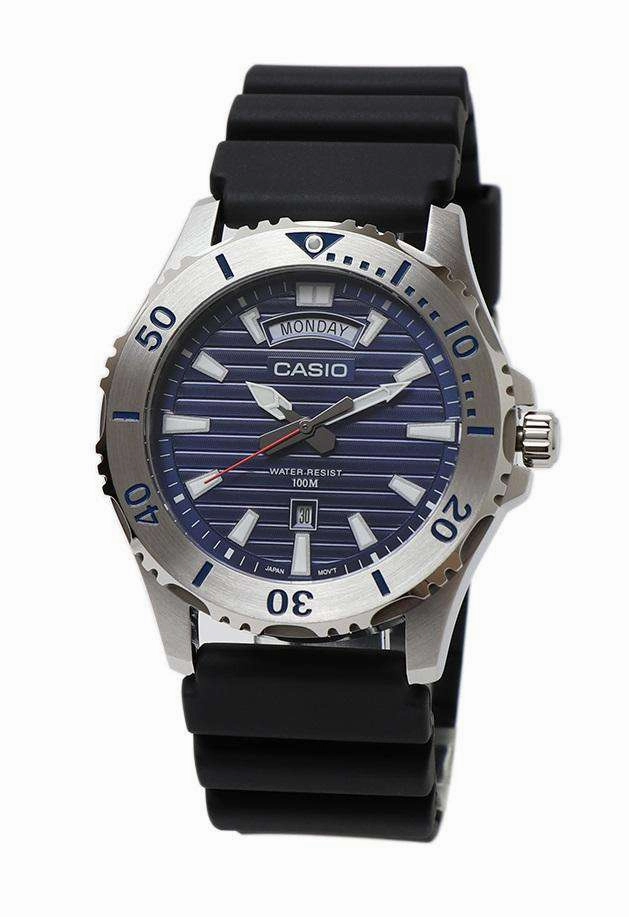Casio MTD-1087-2A Black Resin Strap Marine Sports Watch for Men