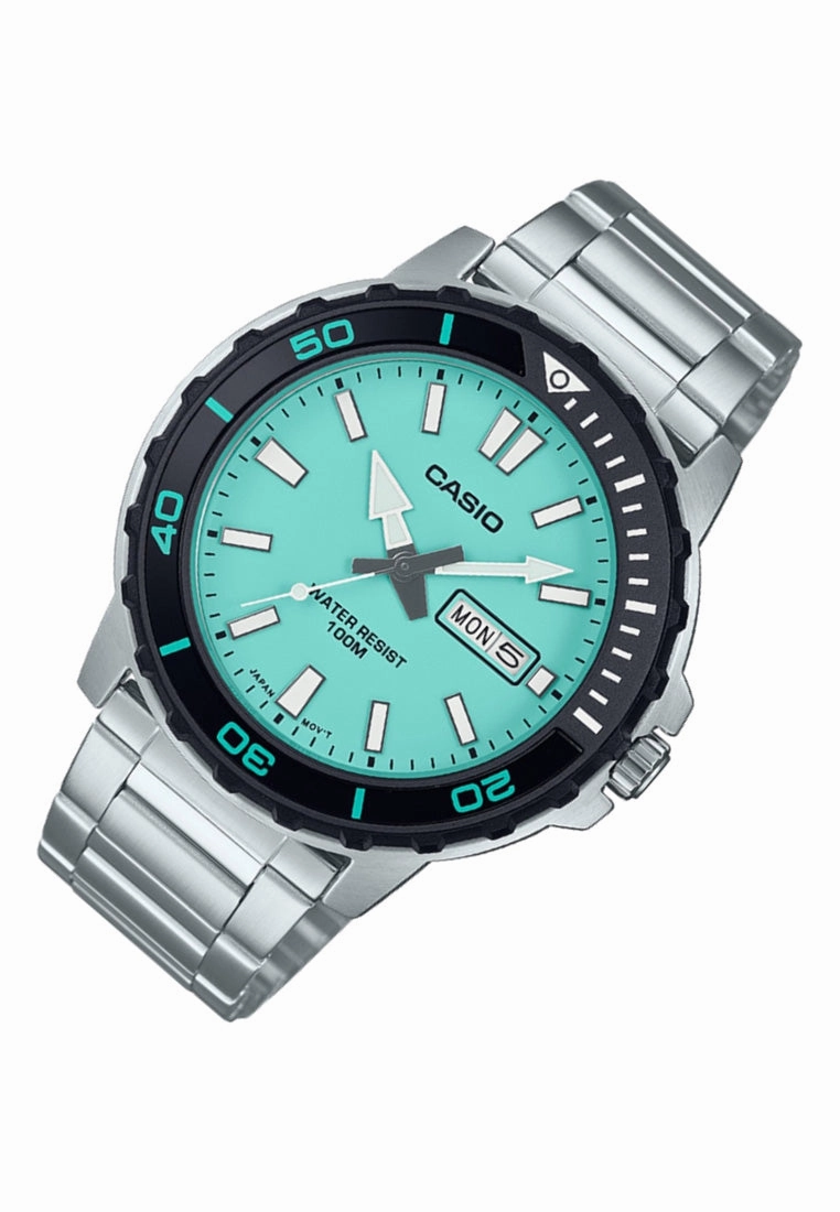 Casio MTD-125D-2A2 Analog Stainless Steel Strap Watch For Men