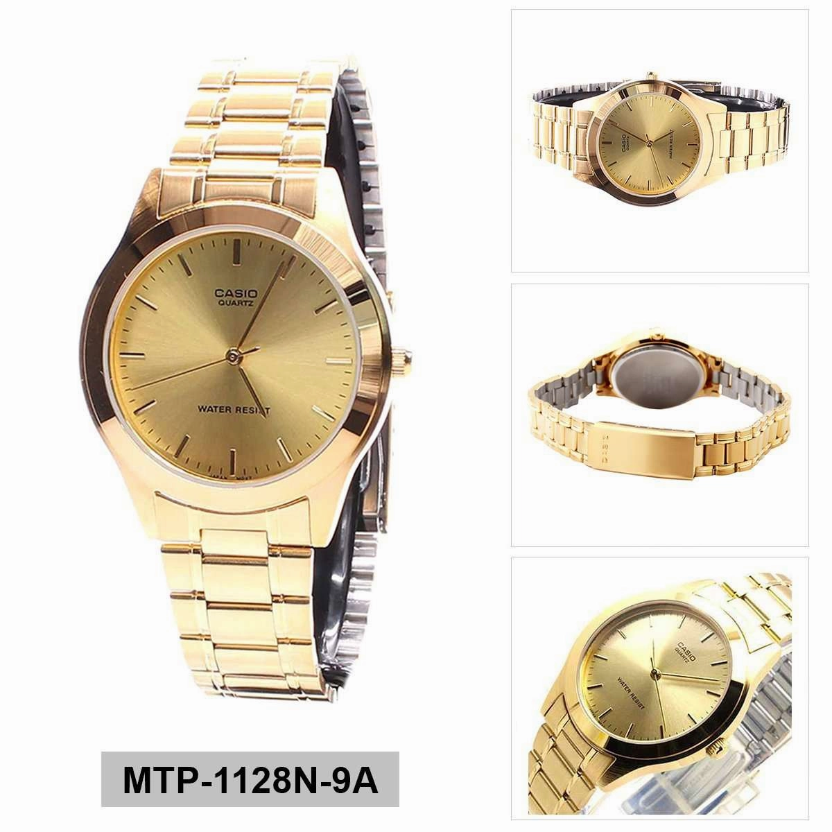 Casio MTP-1128N-9A Gold Stainless Steel Watch for Men and Women