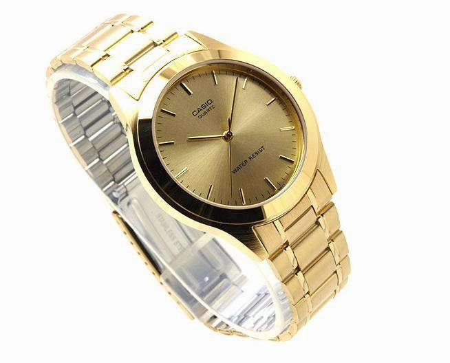 Casio MTP-1128N-9A Gold Stainless Steel Watch for Men and Women