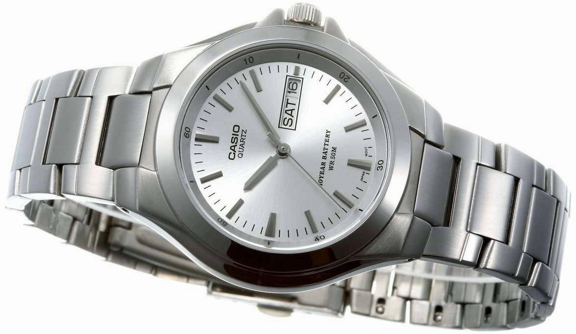 Casio MTP-1228D-7AVDF Silver Stainless Steel Strap Watch for Men