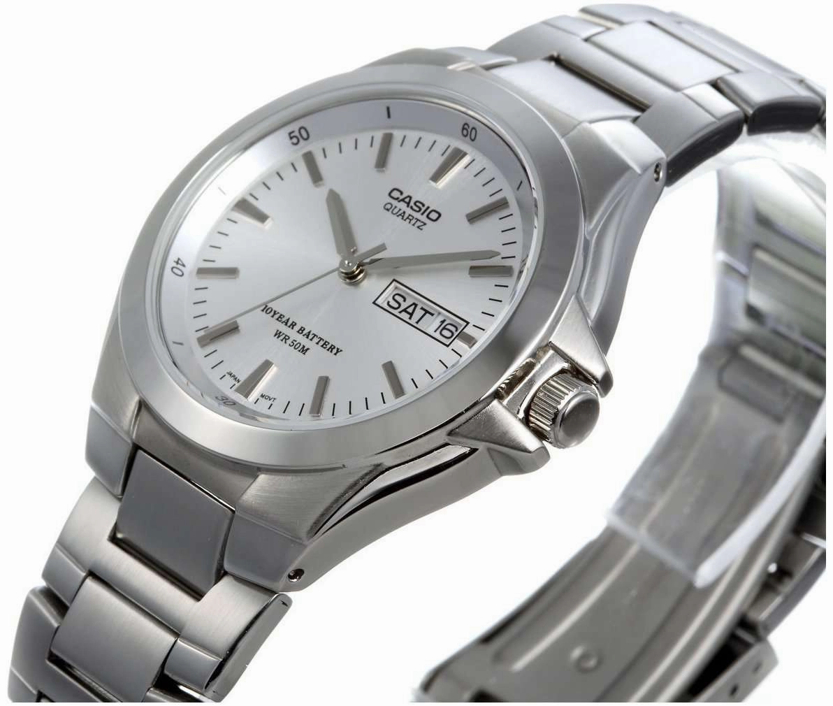 Casio MTP-1228D-7AVDF Silver Stainless Steel Strap Watch for Men