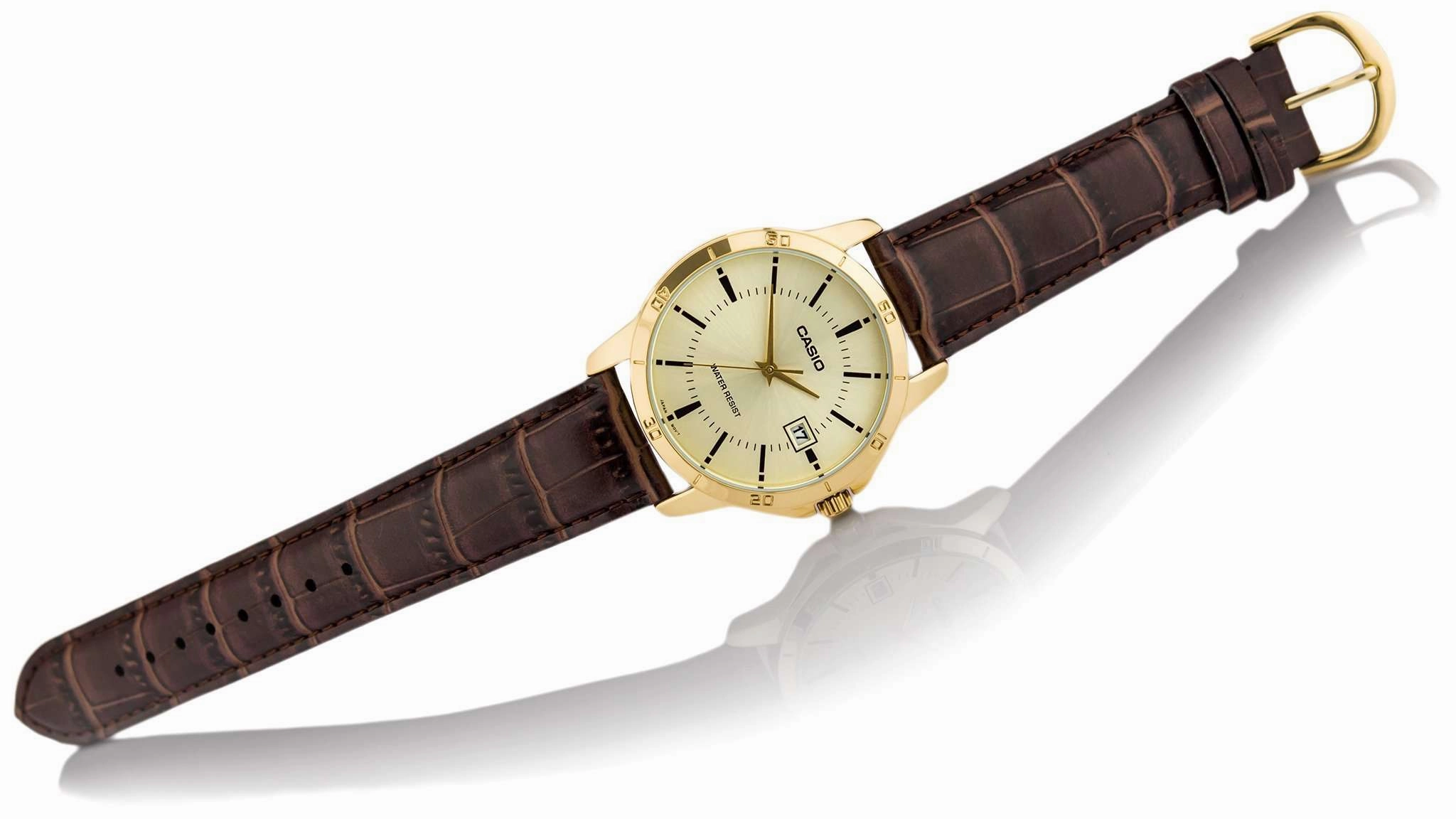 Casio MTP-V004GL-9A Brown Leather Watch for Men