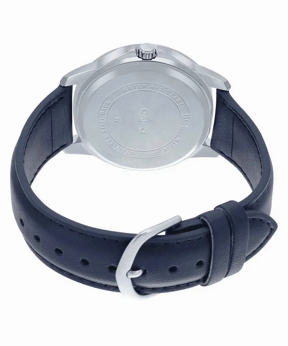 Casio MTP-V004L-2B Blue Leather Watch for Men