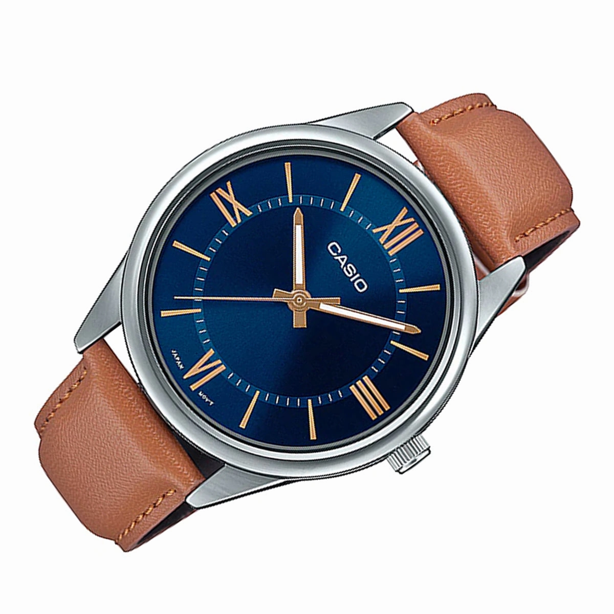Casio MTP-V005L-2B5 Brown Leather Strap Watch for Men