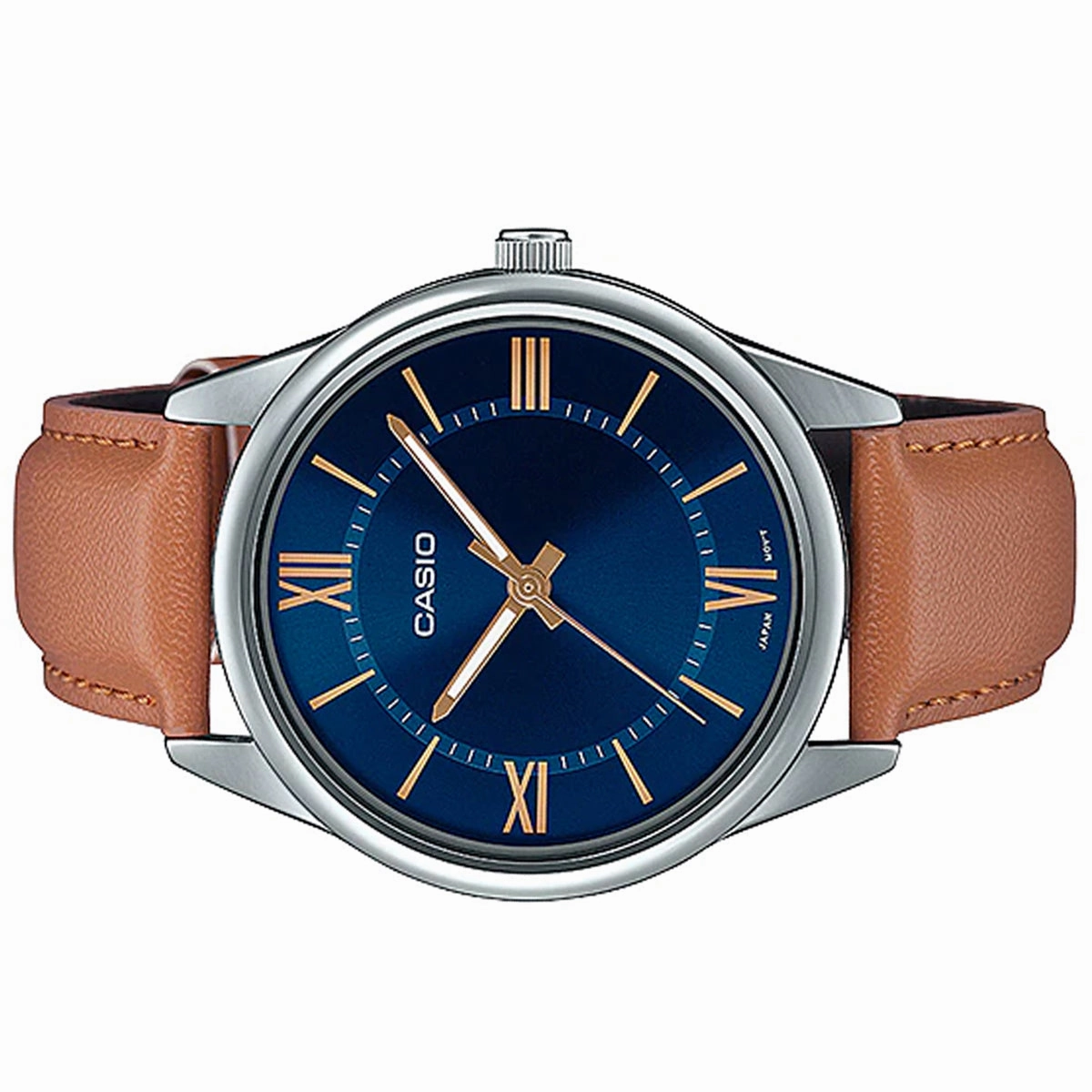 Casio MTP-V005L-2B5 Brown Leather Strap Watch for Men