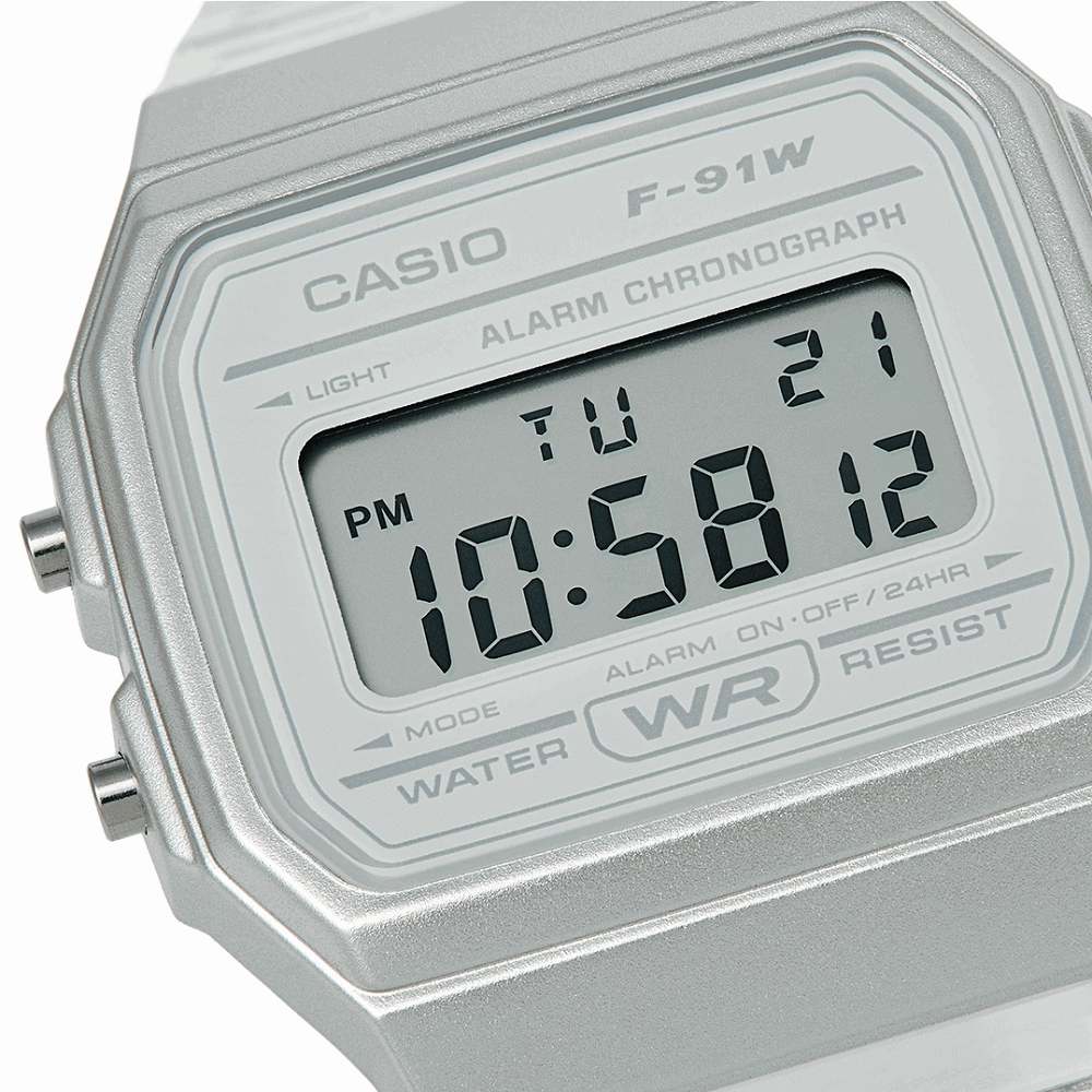 Casio Retro Collection Digital Clear Watch F-91WS-7EF