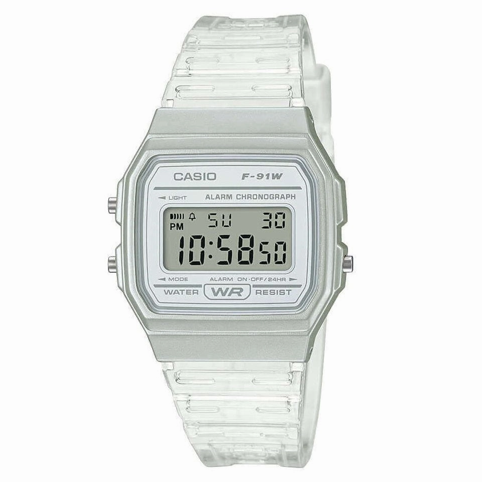 Casio Retro Collection Digital Clear Watch F-91WS-7EF