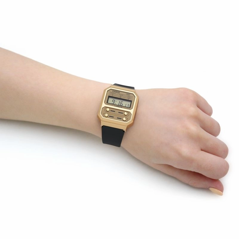 Casio Retro Vintage Collection Digital Watch Gold Colour A100WEFG-9AEF