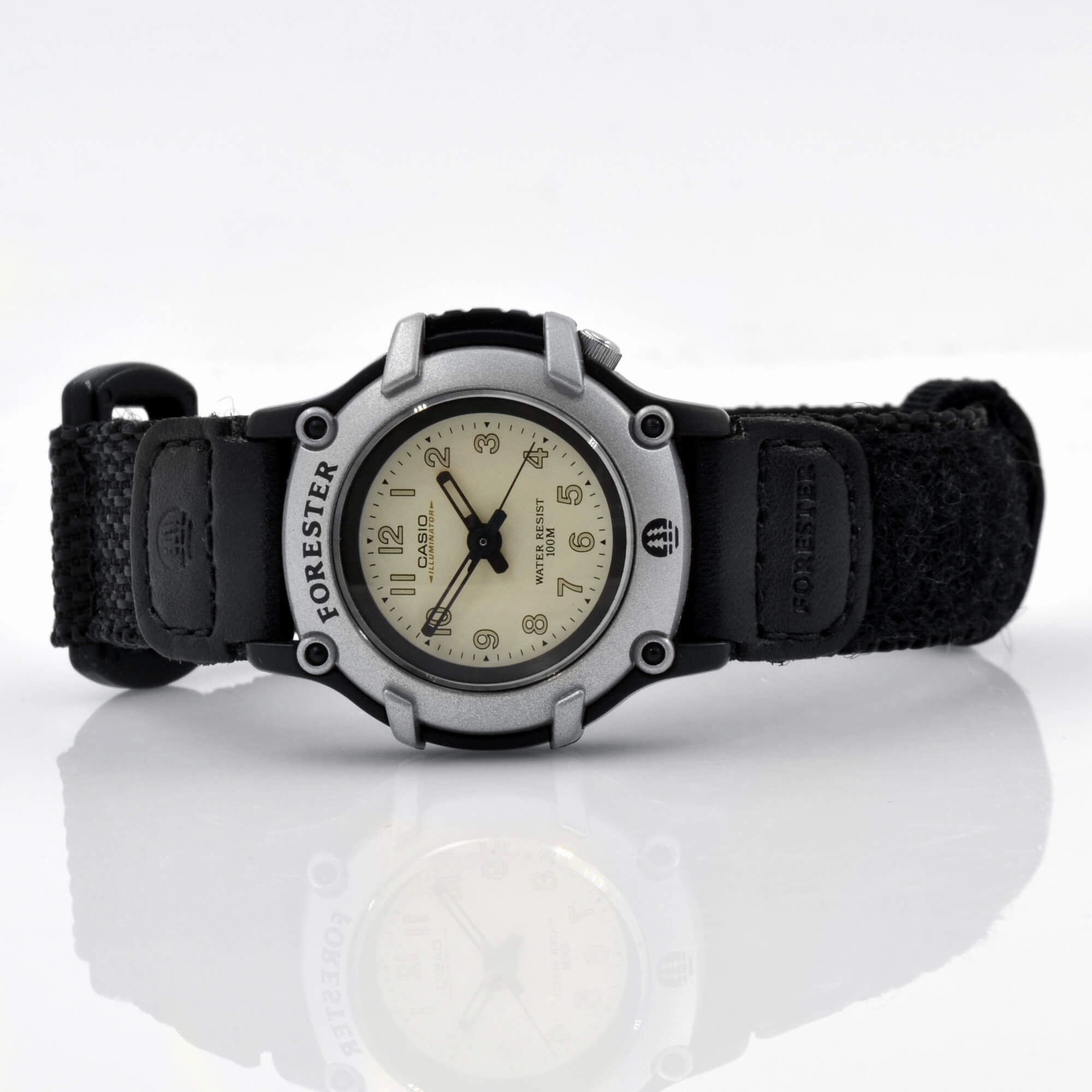 Casio Silver Resin Case Black Band Watch | FTL-500V-1BVLCF