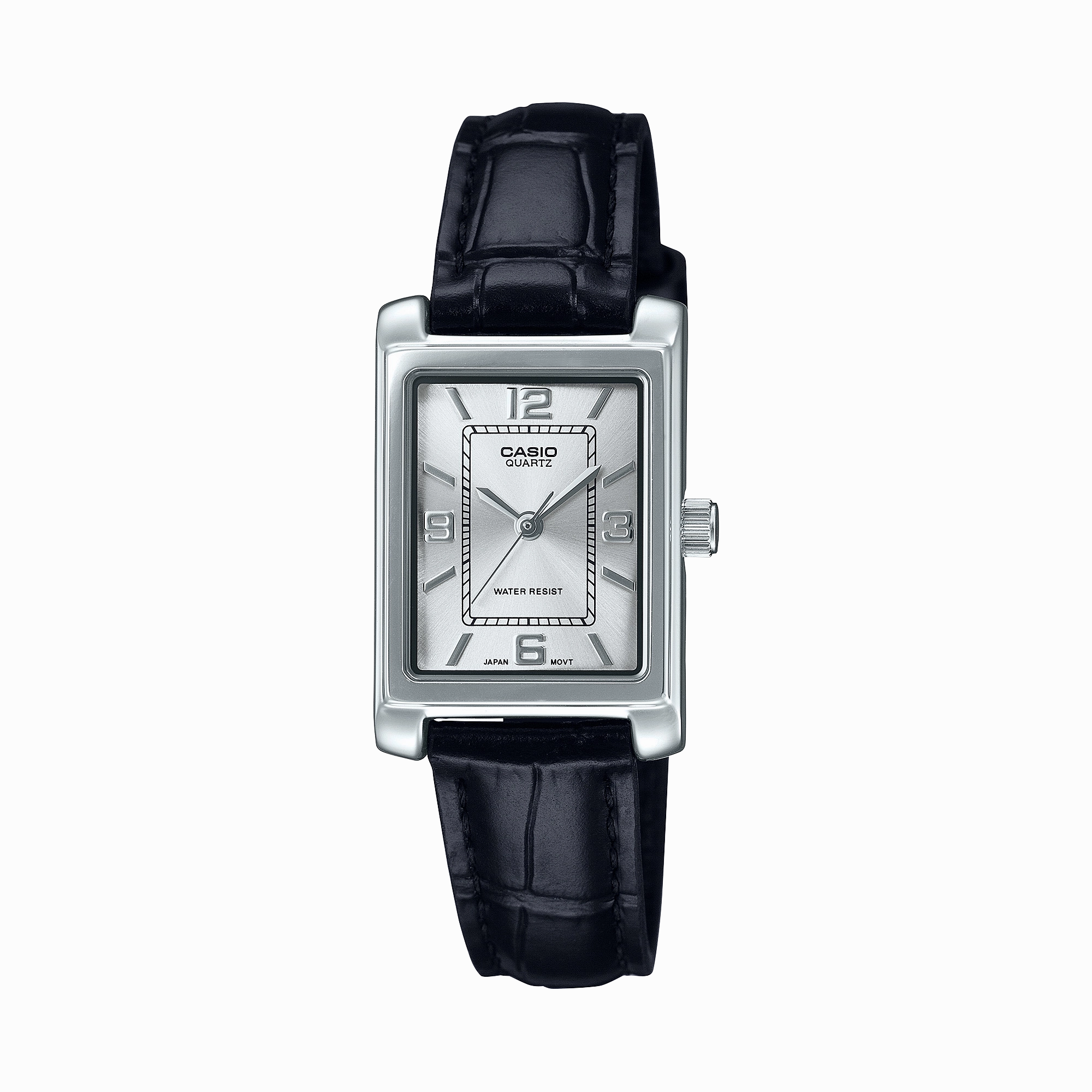 Casio Standard Ana Tunneau Black Leather Strap Watch LTP1234LL-7A