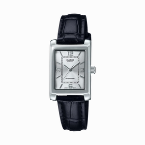 Casio Standard Ana Tunneau Black Leather Strap Watch LTP1234LL-7A