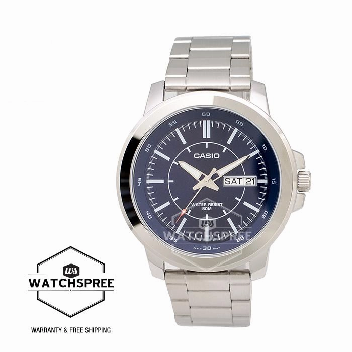 Casio Standard Analog Men's Stainless Steel Watch MTPX100D-2E