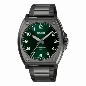 Casio Standard Analogue Green Dial Stainless Steel Watch MTPE730B-3A