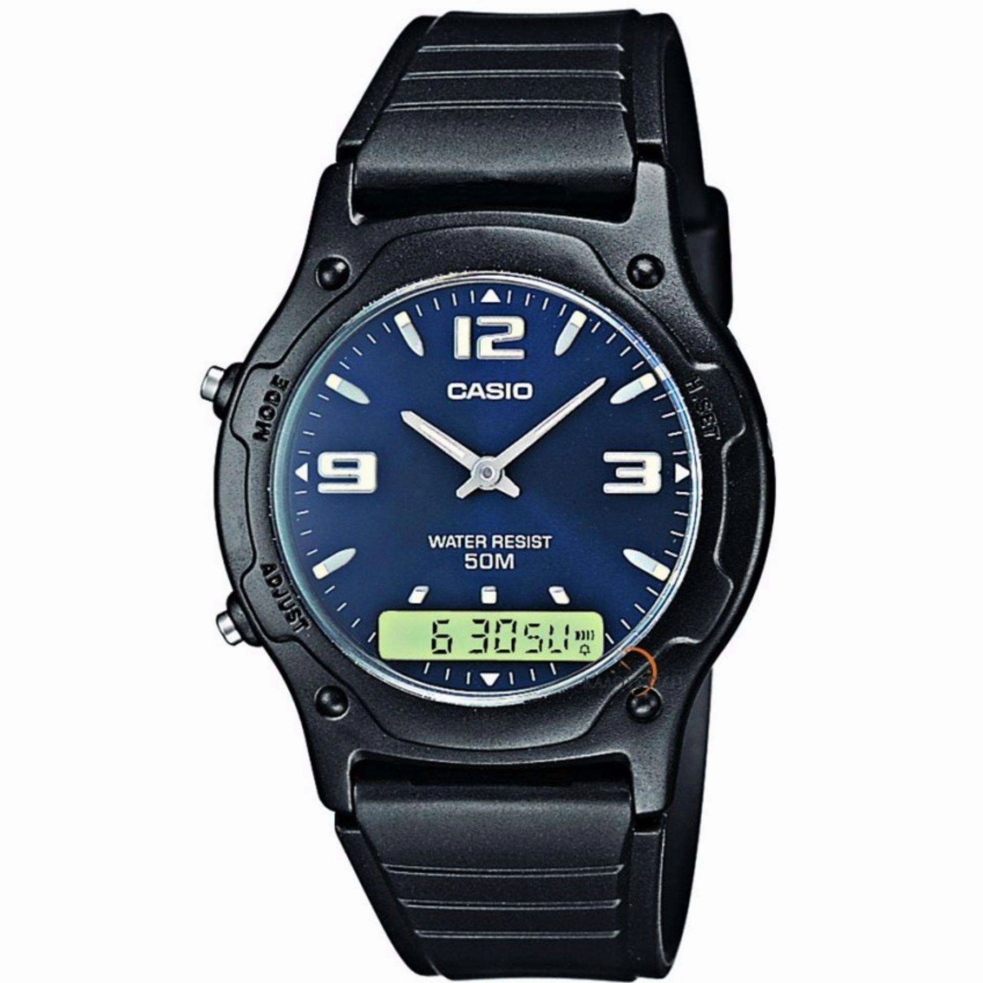 Casio Standard AW-49HE-2AVDF Black Resin Strap Watch for Men