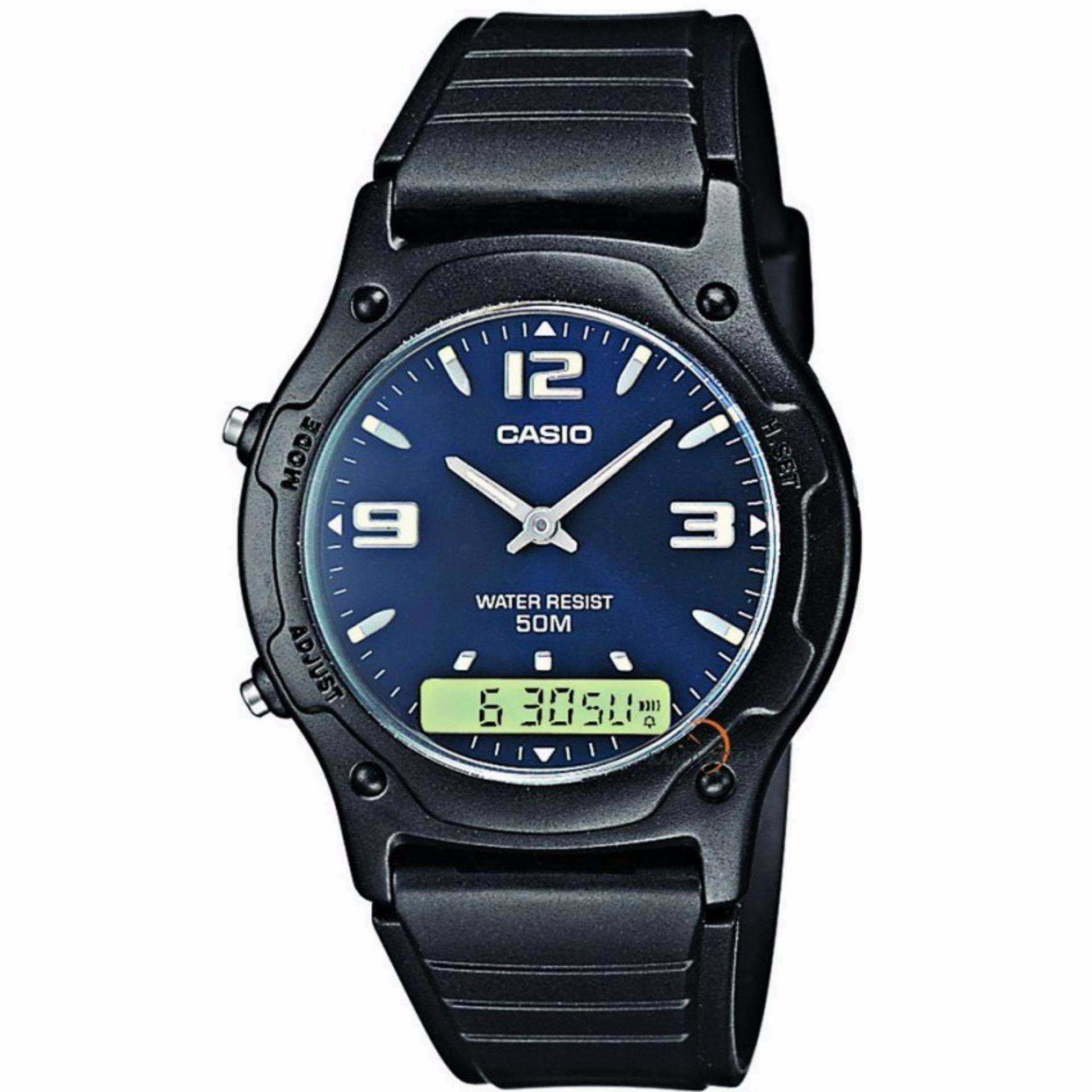 Casio Standard AW-49HE-2AVDF Black Resin Strap Watch for Men