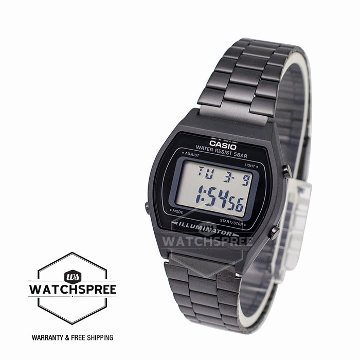 Casio Standard Digital Retro Design Black Ion Plated Band Watch B640WB-1A
