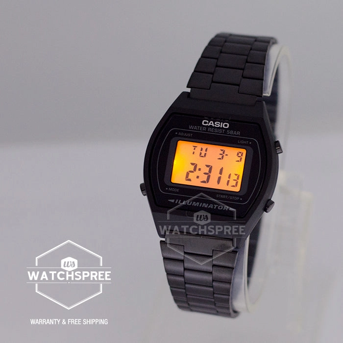Casio Standard Digital Retro Design Black Ion Plated Band Watch B640WB-1A