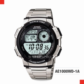 Casio Standard Sport Digital Silver Stainless Steel Watch AE1000WD-1A