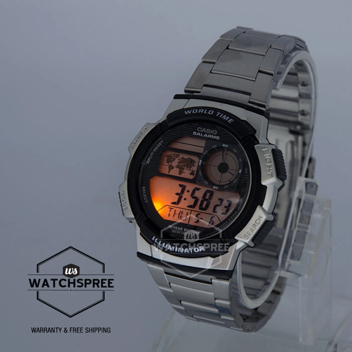 Casio Standard Sport Digital Silver Stainless Steel Watch AE1000WD-1A