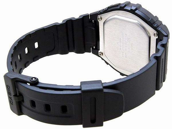 Casio Standard W-216H-1B Black Resin Strap Watch for Men and Women