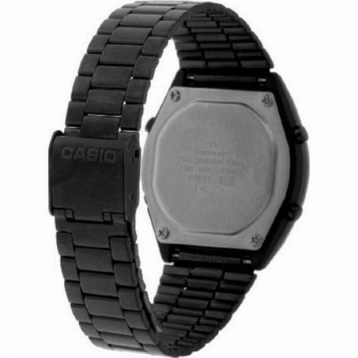 Casio Vintage B640WB-1A Black Stainless Steel Watch For Men and Women