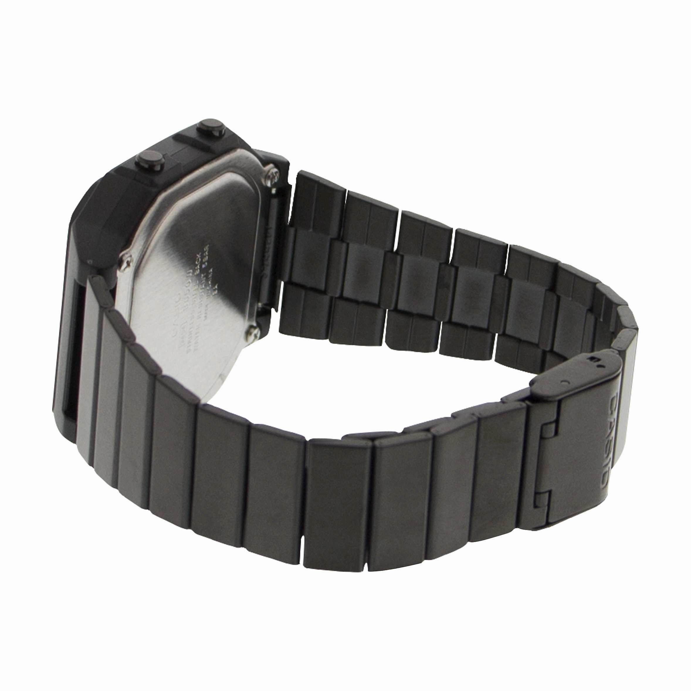 Casio Vintage B650WB-1B Black Stainless Steel Strap Watch for Men and Women