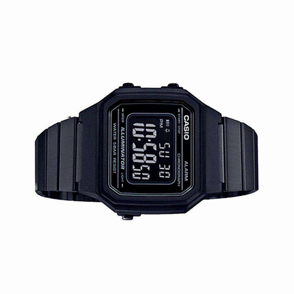 Casio Vintage B650WB-1B Black Stainless Steel Strap Watch for Men and Women
