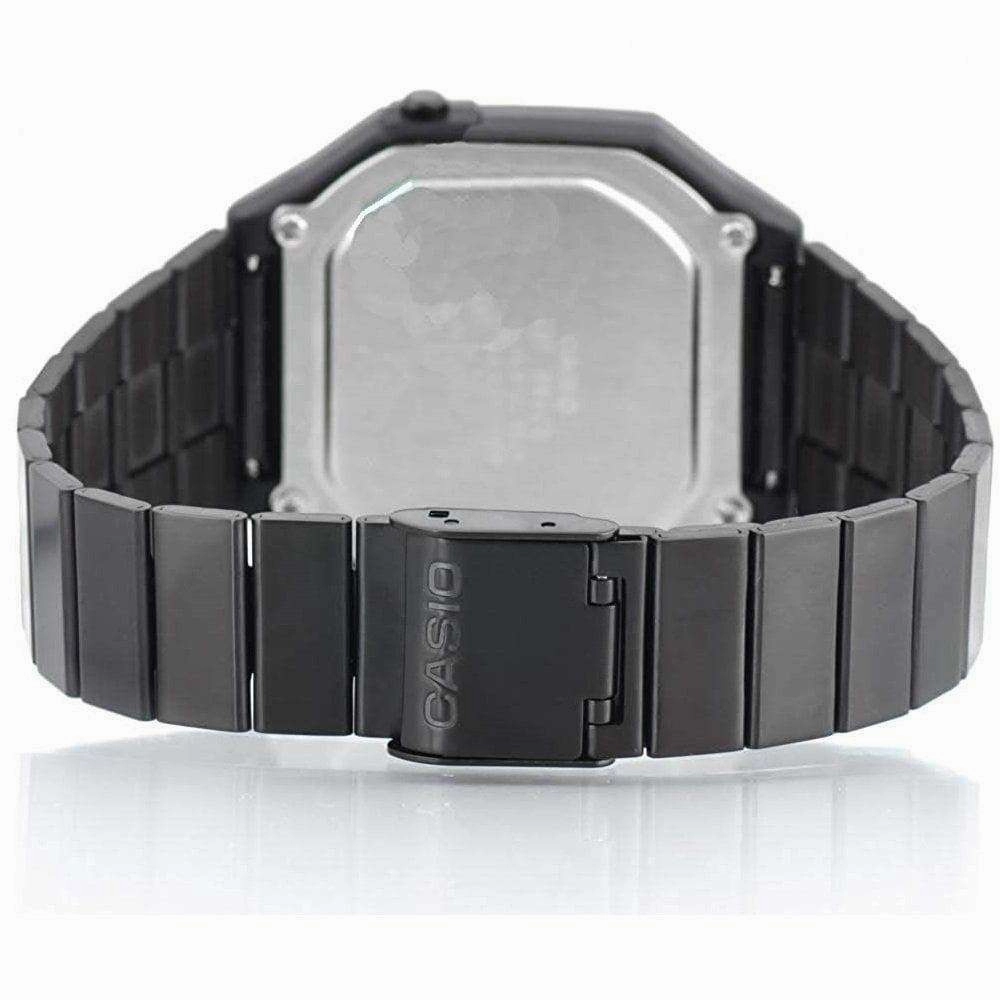 Casio Vintage B650WB-1B Black Stainless Steel Strap Watch for Men and Women
