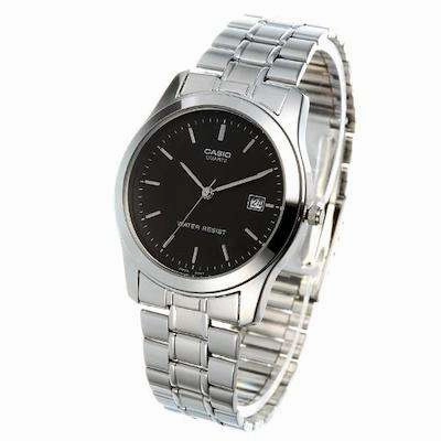 Casio Vintage MTP-1141A-1A  Black Dial/ Silver Stainless Steel Strap Men's Watch