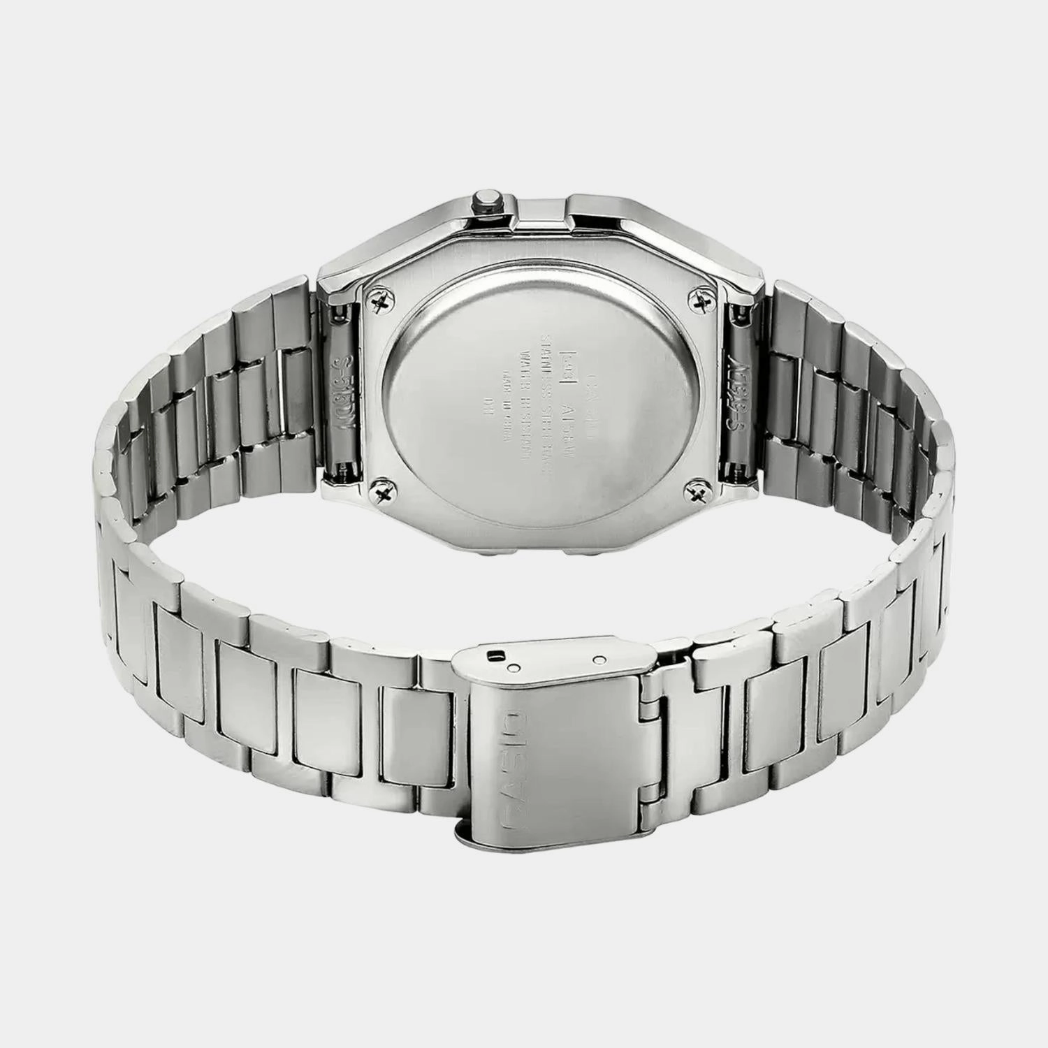 Casio Vintage Silver Digital Unisex Watch A-158WA-1Q - D011