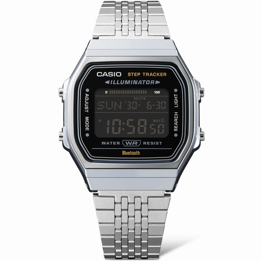 Casio Vintage Silver Stainless Steel Watch ABL100WE-1B